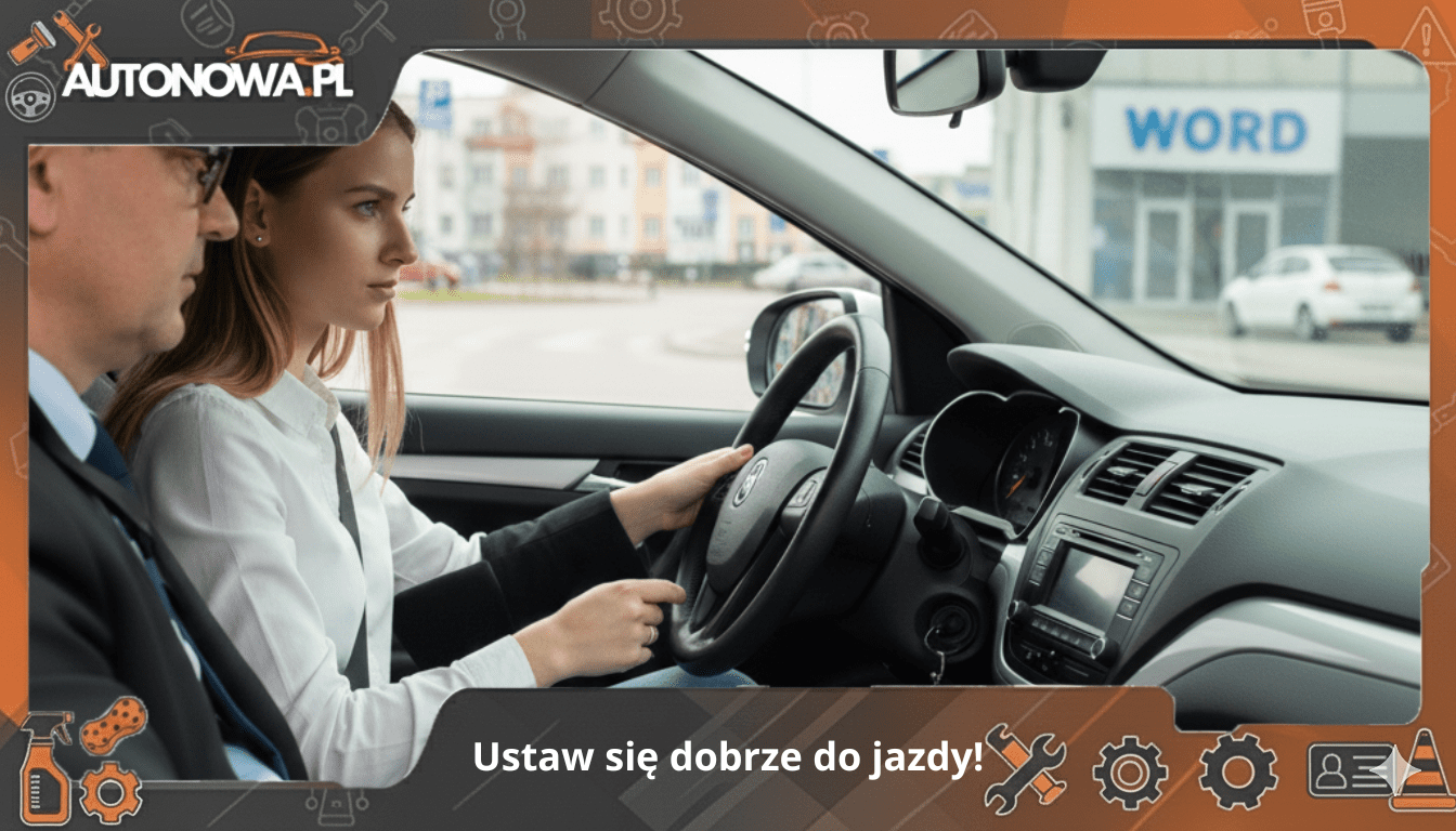 ustawienie fotela i lusterek egzamin